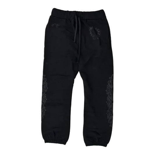 CHROME HEARTS MONOTONE FLORAL SWEAPANTS