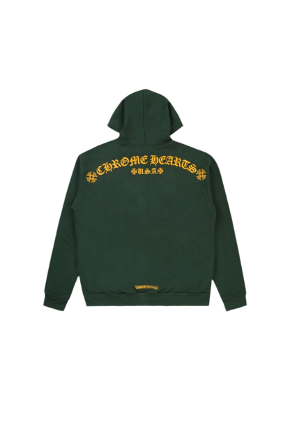 CHROME HEARTS SHOULDER LOGO HOODIE (GREEN/ORANGE)
