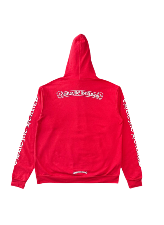 CHROME HEARTS ONLINE EXCLUSIVE HOODIE (RED/WHITE)