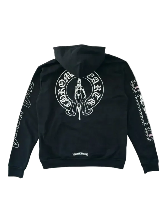 CHROME HEARTS DEADLY DOLL ZIP UP HOODIE