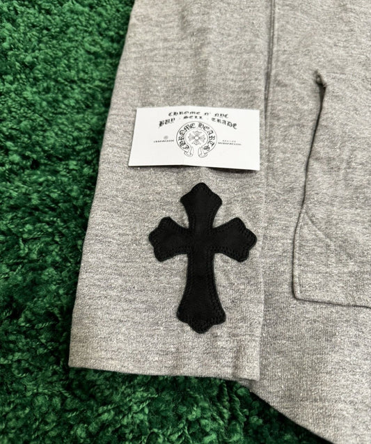 (U) CHROME HEARTS CROSS PATCH QUARTER-ZIP