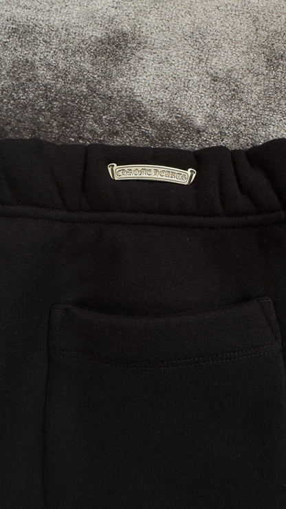 CHROME HEARTS CH LOGO SWEAT SHORTS BLACK