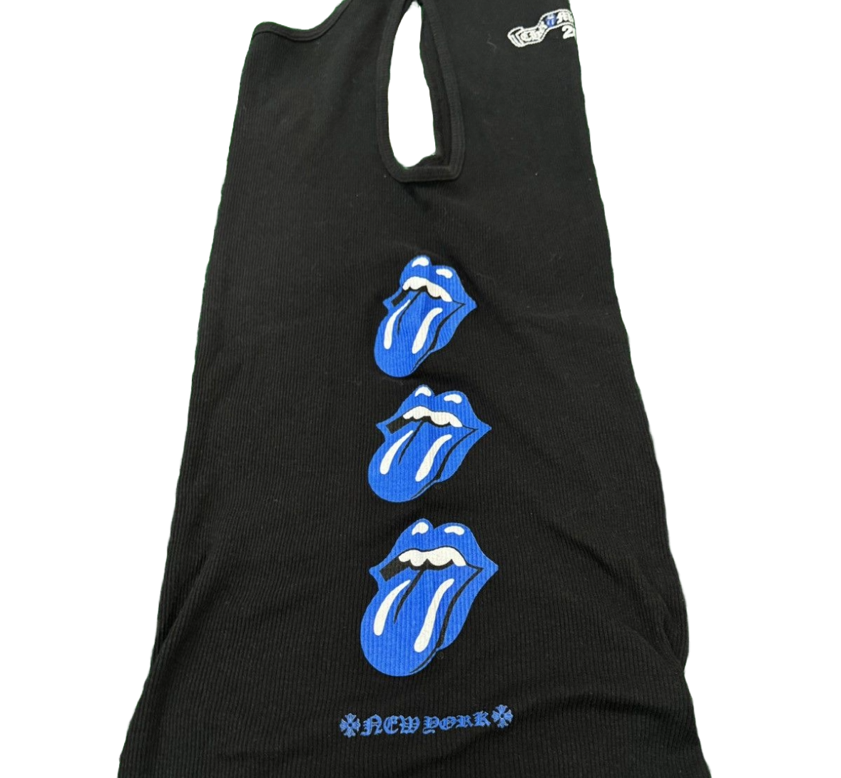 CHROME HEARTS ROLLING STONES TANK DRESS (BLACK/BLUE)