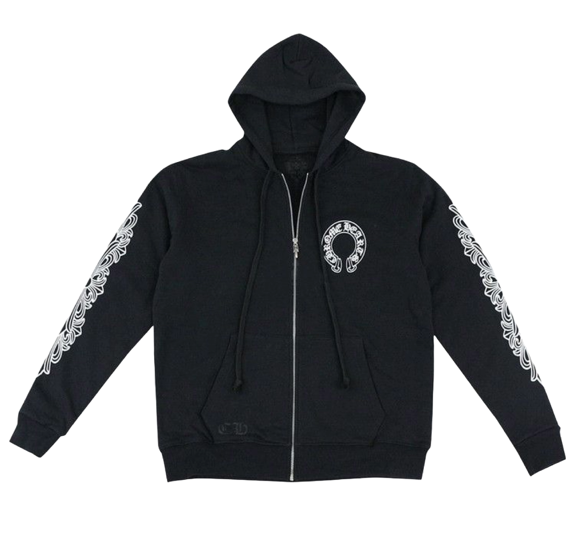 CHROME HEARTS FLORAL HORSESHOE ZIP UP HOODIE