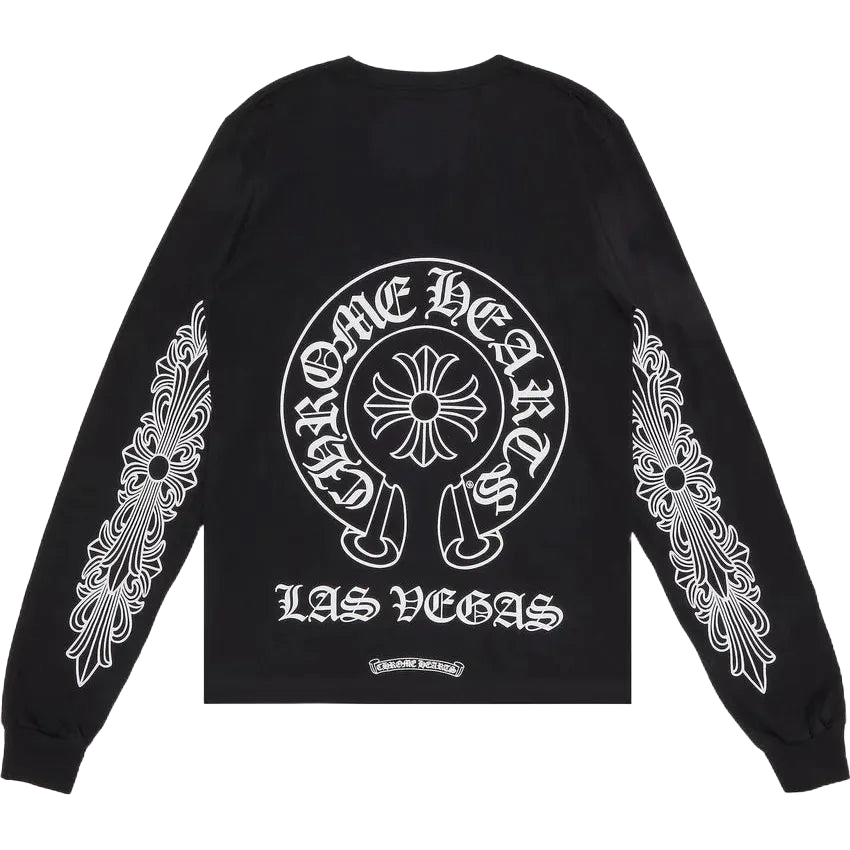 CHROME HEARTS LAS VEGAS FLORAL HORSESHOE LONGSLEEVE T-SHIRT