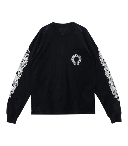 CHROME HEARTS LAS VEGAS FLORAL HORSESHOE LONGSLEEVE T-SHIRT
