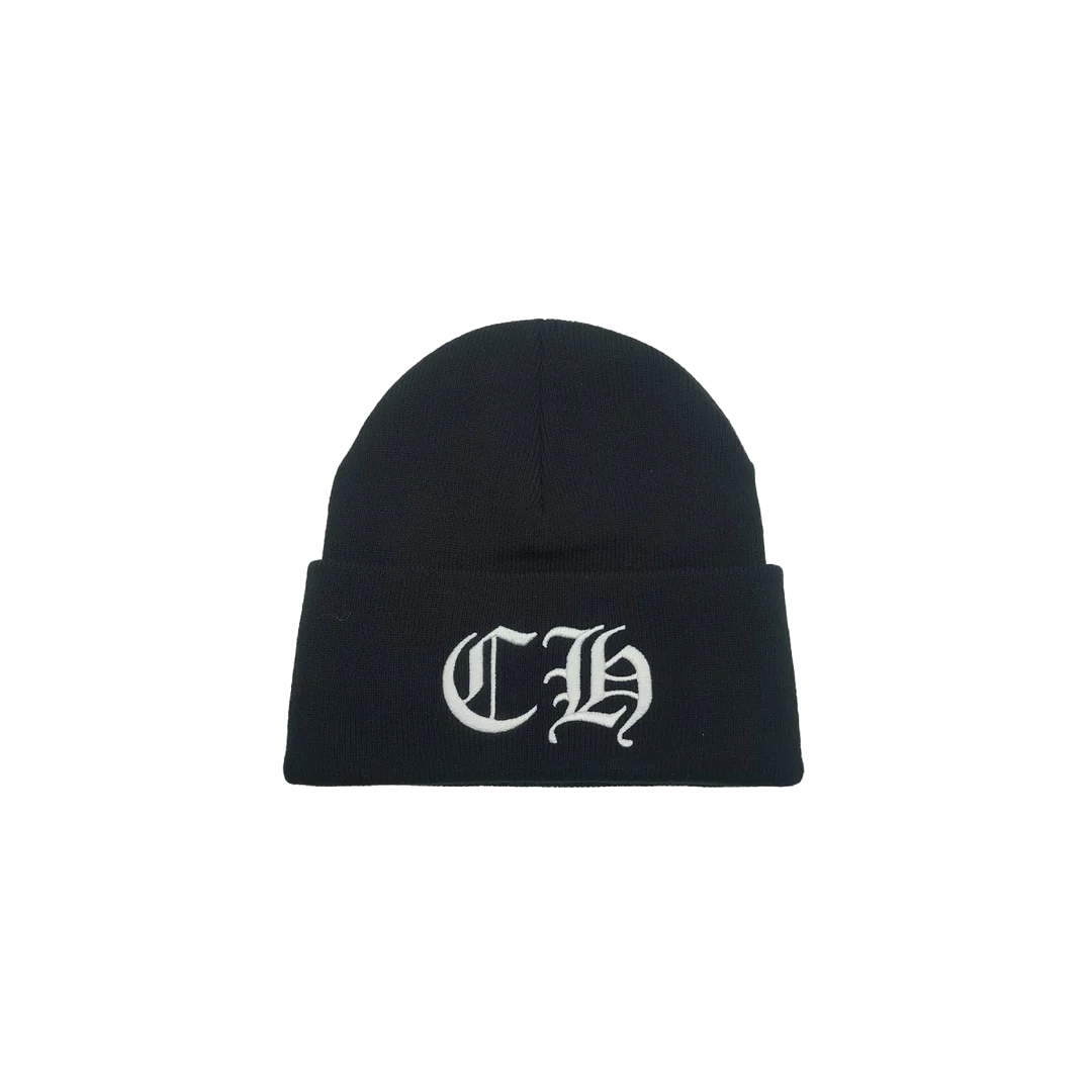 CHROME HEARTS CH LOGO BEANIE BLACK