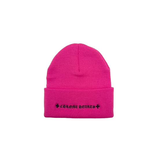 CHROME HEARTS CH LOGO BEANIE PINK