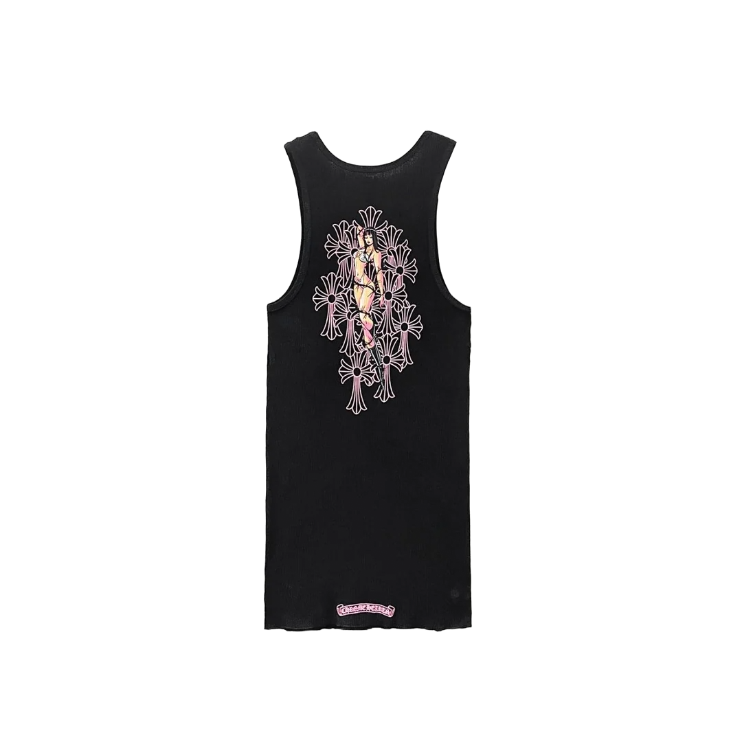 CHROME HEARTS DEADLY DOLL TANK TOP DRESS BLACK