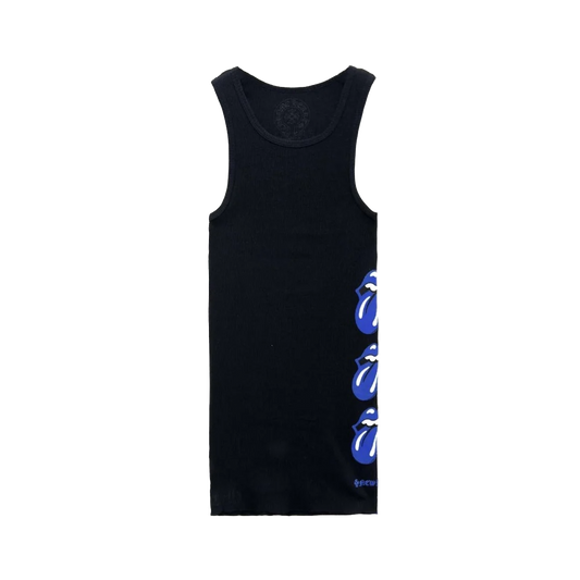 CHROME HEARTS ROLLING STONES TANK DRESS (BLACK/BLUE)