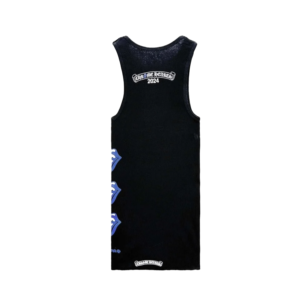 CHROME HEARTS ROLLING STONES TANK DRESS (BLACK/BLUE)