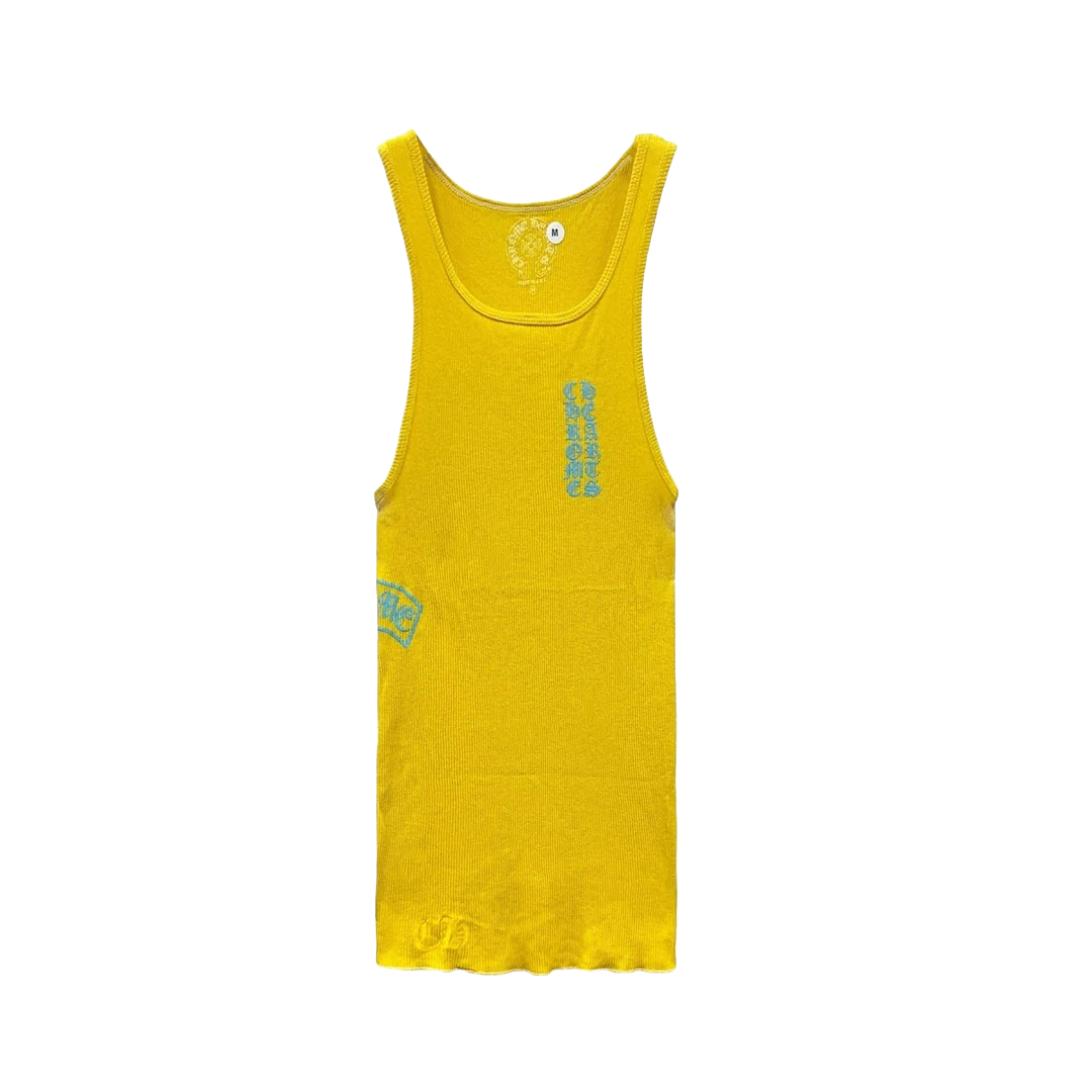 CHROME HEARTS VERTICAL TANK TOP DRESS (YELLOW/BLUE)