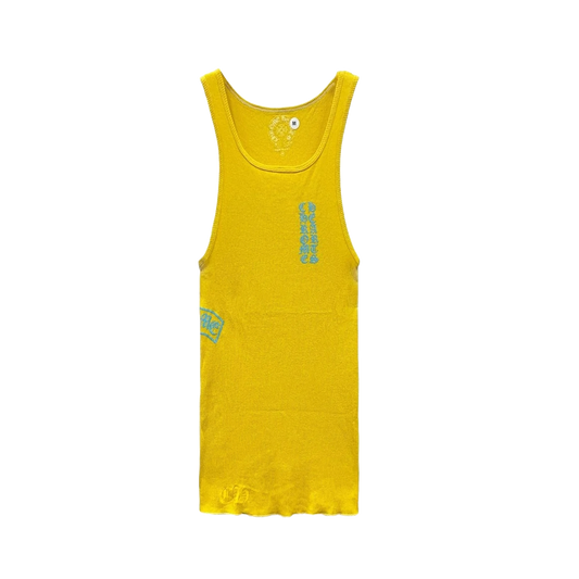 CHROME HEARTS VERTICAL TANK TOP DRESS (YELLOW/BLUE)