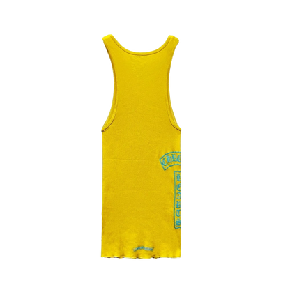 CHROME HEARTS VERTICAL TANK TOP DRESS (YELLOW/BLUE)