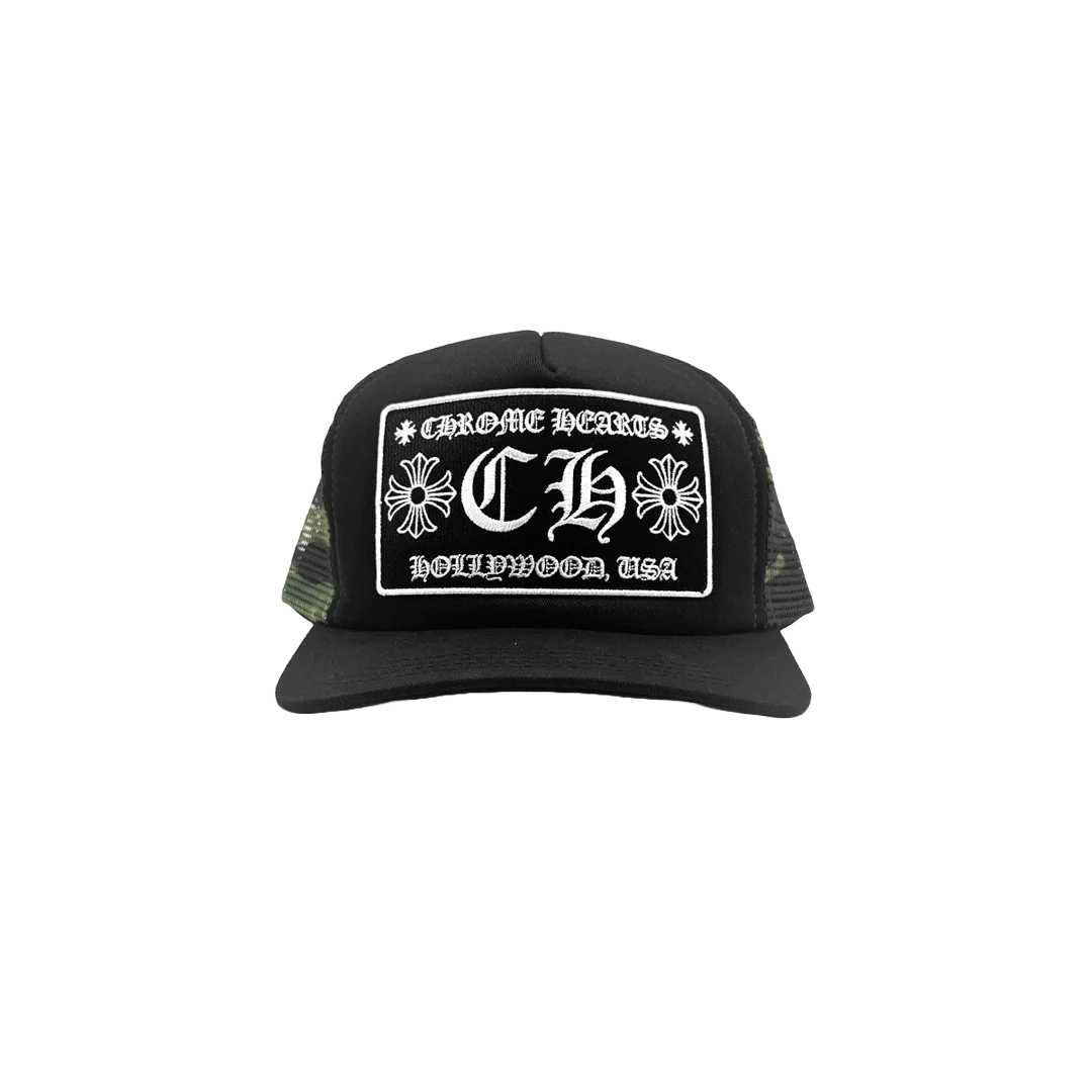 CHROME HEARTS HOLLYWOOD TRUCKER (BLACK/CAMO)