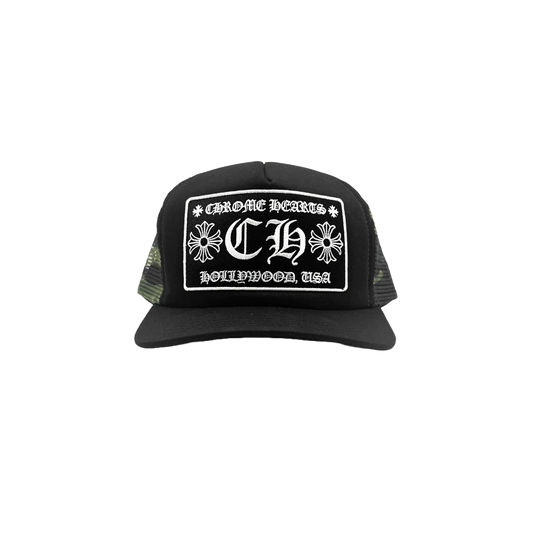 CHROME HEARTS HOLLYWOOD TRUCKER (BLACK/CAMO)