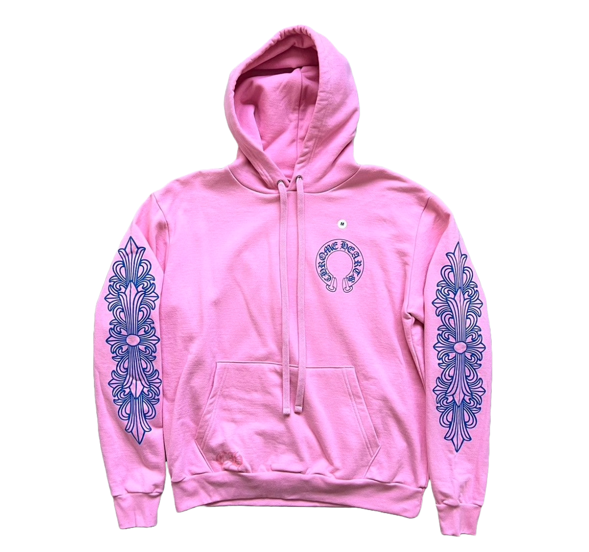 CHROME HEARTS PINK FLORAL HORSESHOE HOODIE