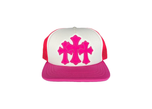 CHROME HEARTS CEMETERY TRUCKER (PINK/WHITE)