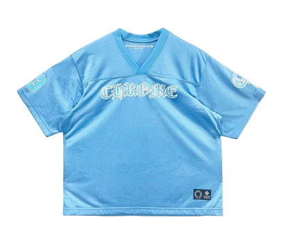 CHROME HEARTS BLUE MESH SHORT SLEEVE JERSEY