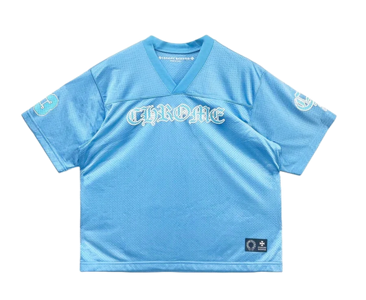 CHROME HEARTS BLUE MESH SHORT SLEEVE JERSEY