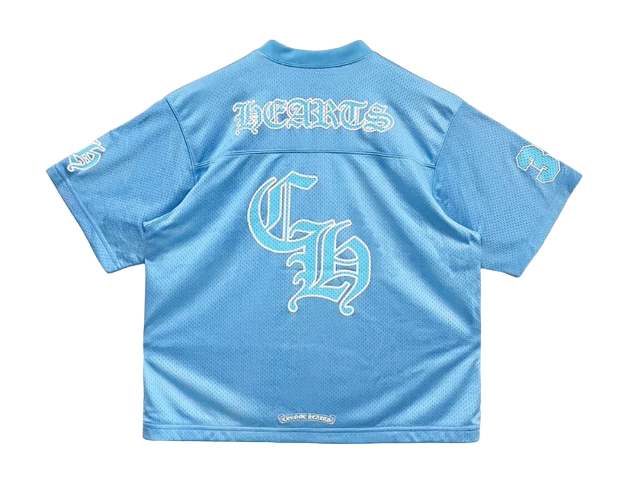 CHROME HEARTS BLUE MESH SHORT SLEEVE JERSEY