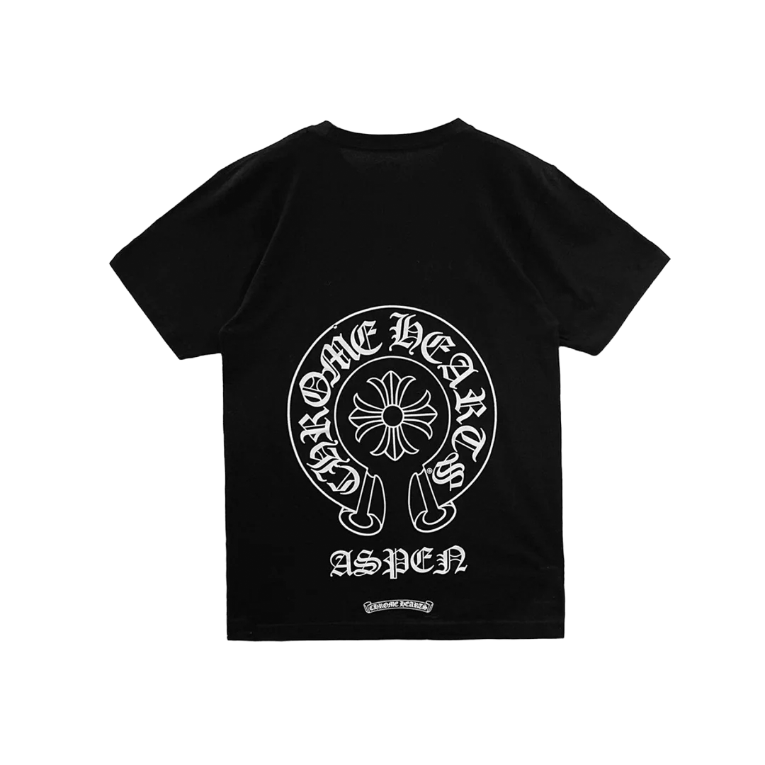 CHROME HEARTS ASPEN EXCLUSIVE HORSESHOE LOGO T-SHIRT (BLACK)