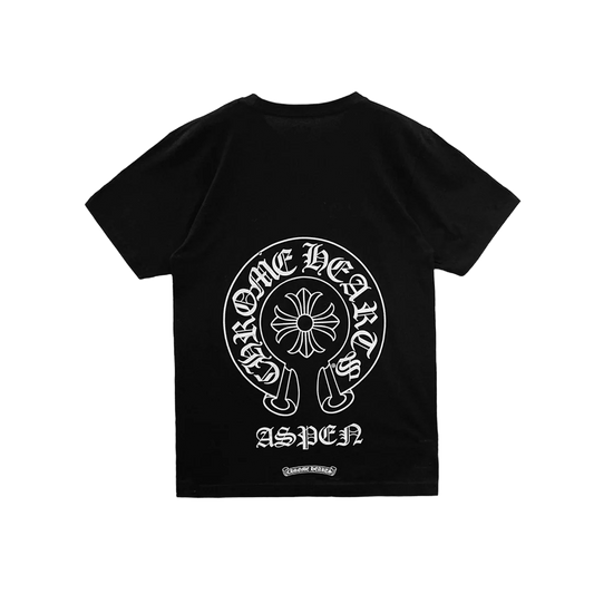 CHROME HEARTS ASPEN EXCLUSIVE HORSESHOE LOGO T-SHIRT (BLACK)