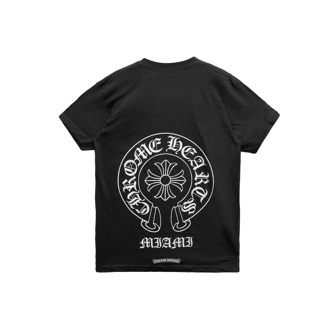 CHROME HEARTS MIAMI EXCLUSIVE HORSESHOE LOGO T-SHIRT