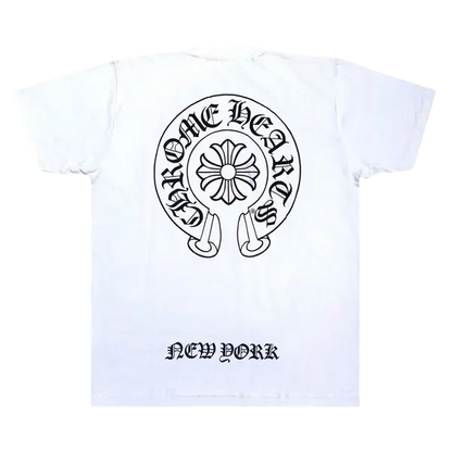 CHROME HEARTS NEW YORK EXCLUSIVE HORSESHOE LOGO T-SHIRT (WHITE)