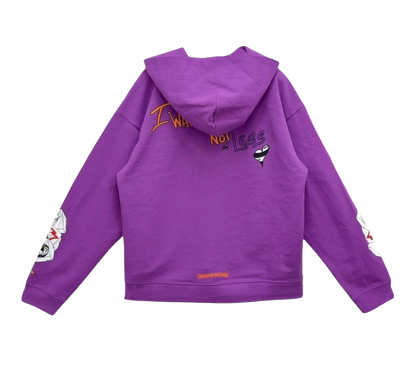 CHROME HEARTS MATTY BOY 'WANT MORE NOT LESS' PULLOVER HOODIE