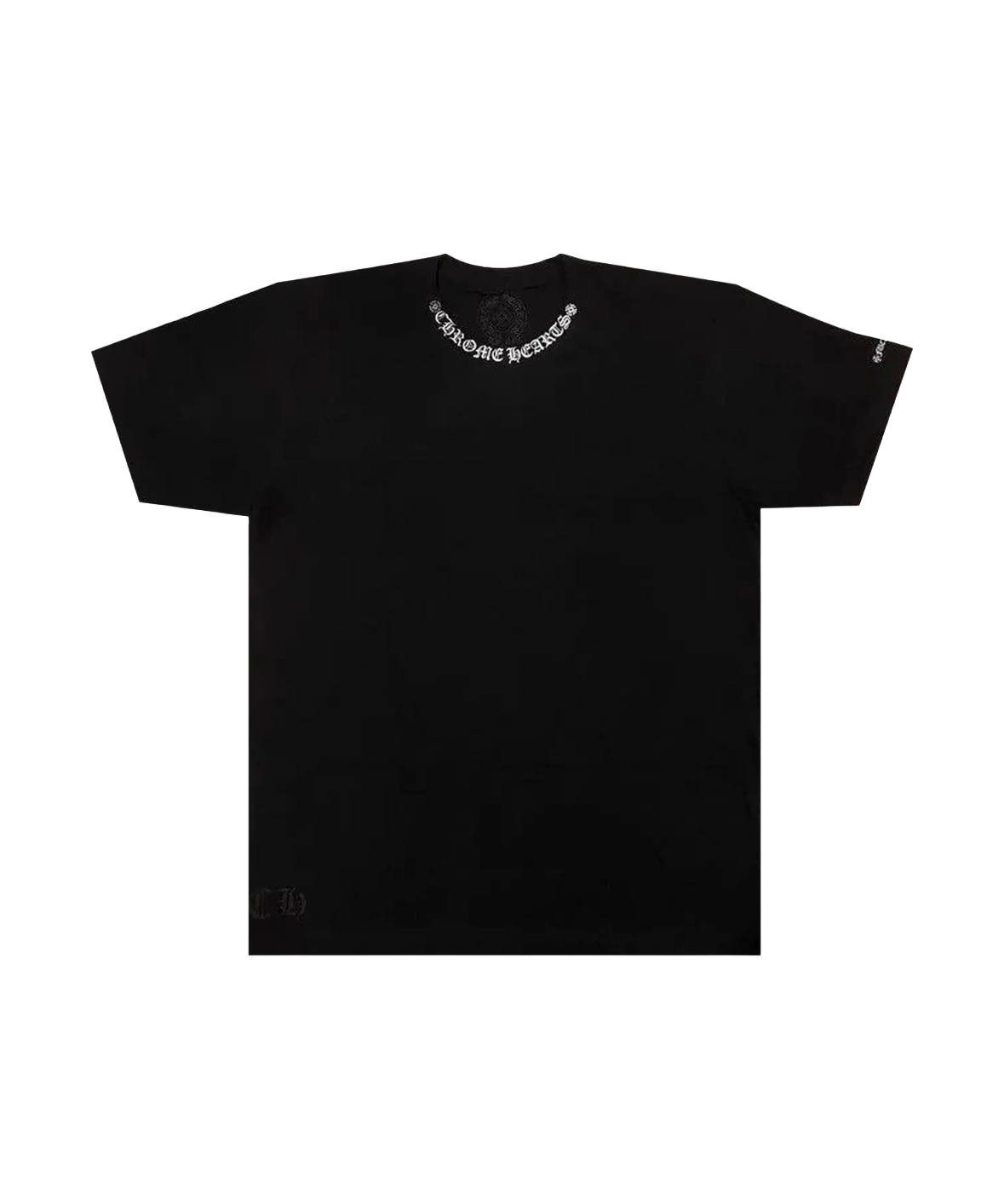 CHROME HEARTS NECK LOGO T-SHIRT (BLACK/WHITE)