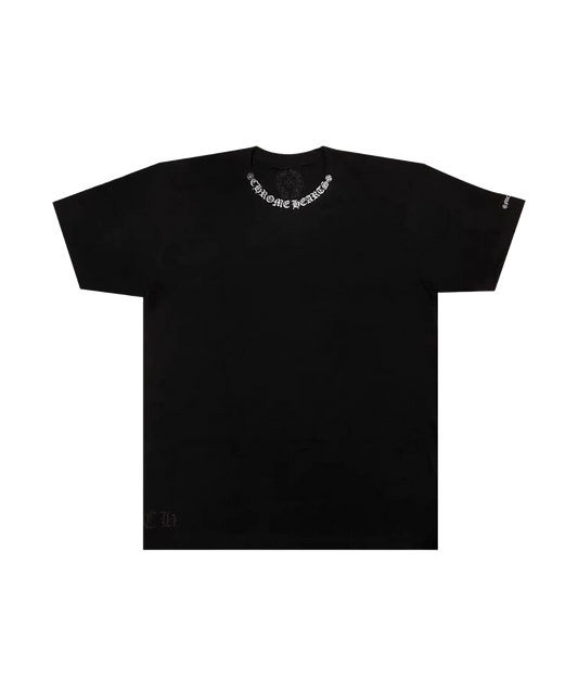 CHROME HEARTS NECK LOGO T-SHIRT (BLACK/WHITE)