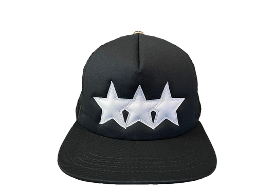 CHROME HEARTS 3-STAR CEMETERY TRUCKER (BLACK/WHITE)