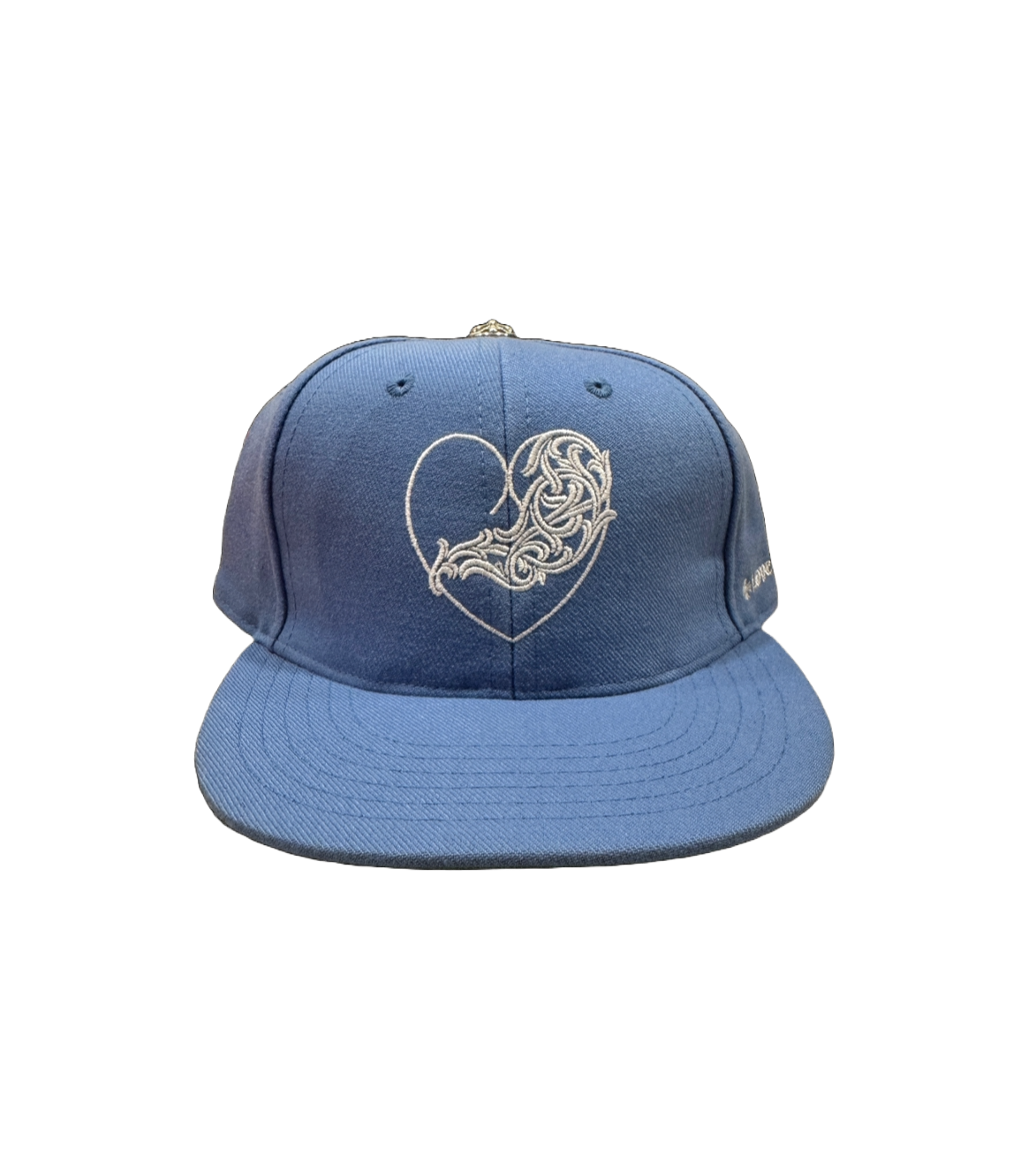 CHROME HEARTS VINE HEART FITTED CAP (BLUE/WHITE)