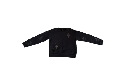 (U) CHROME HEARTS TRI-CROSS PATCH CREWNECK