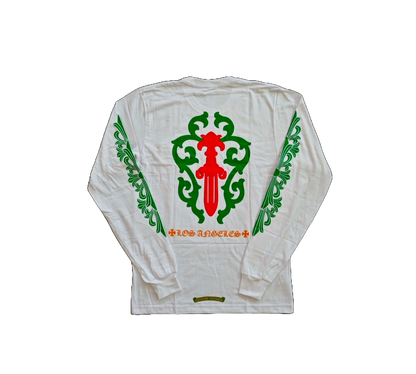 CHROME HEARTS LOS ANGELES CHRISTMAS FLORAL LONGSLEEVE T-SHIRT