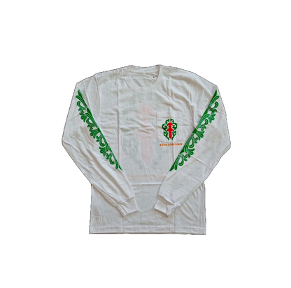 CHROME HEARTS LOS ANGELES CHRISTMAS FLORAL LONGSLEEVE T-SHIRT