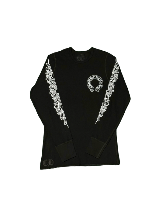 CHROME HEARTS FLORAL HORSESHOE THERMAL (BLACK)