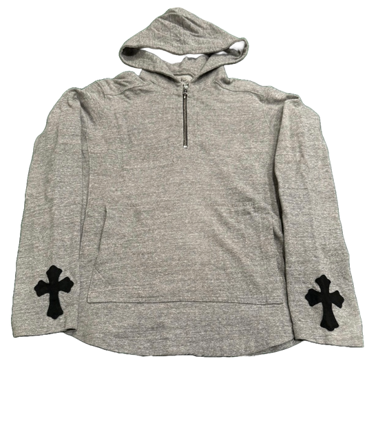 (USED) CHROME HEARTS CROSS PATCH QUARTER-ZIP