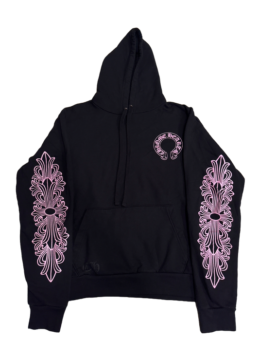 (U) CHROME HEARTS PINK FRIEND AND FAMILY HOODIE