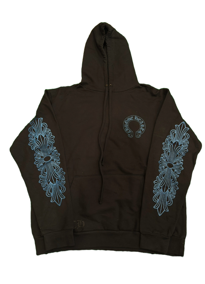 (USED) CHROME HEARTS BLUE FRIENDS AND FAMILY HOODIE